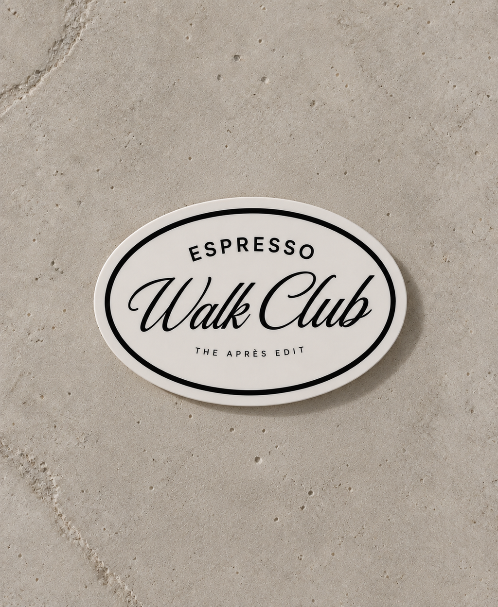 Espresso Walk Club Oval Sticker