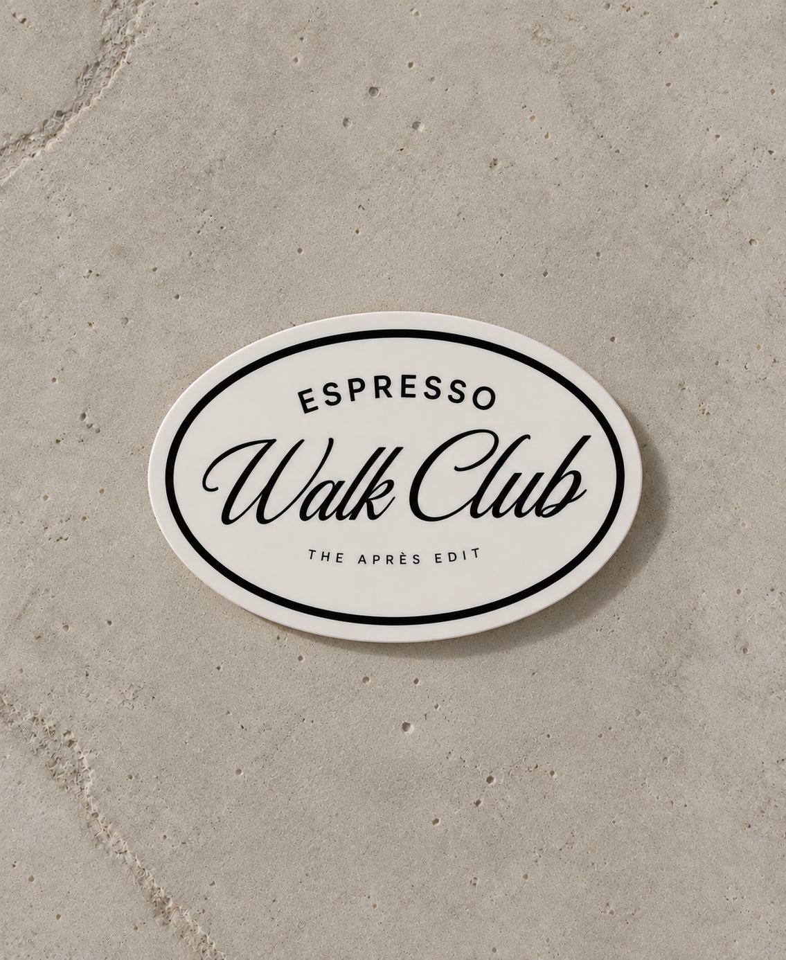 Espresso Walk Club Oval Sticker